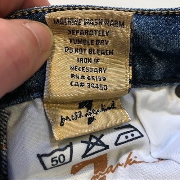 7FAMK Womens Jeans Hefner Mid Rise Straight Leg 28 - Picture 8 of 8